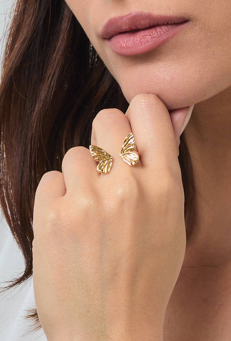 Ring aus Edelstahl: Gold
