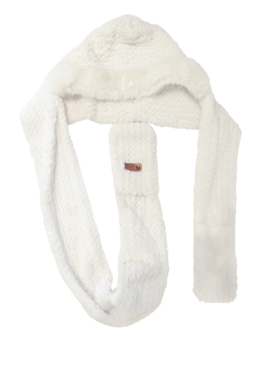 Flauschiger Kapuzen-Schal „Cozy Winter“ – mit integrierter Mütze & Taschen