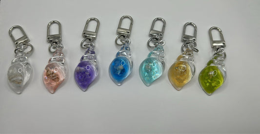 Schlüsselanhänger „Ocean Dream“ – Glänzender Muschelanhänger in Pastellfarben