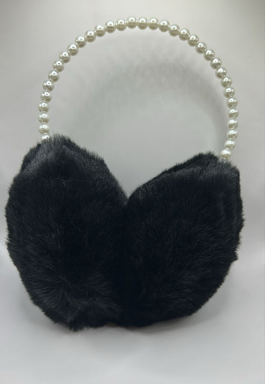 Elegante Perlen-Ohrenwärmer „Pearl Cozy“ – Flauschige Winter Ohrenschützer