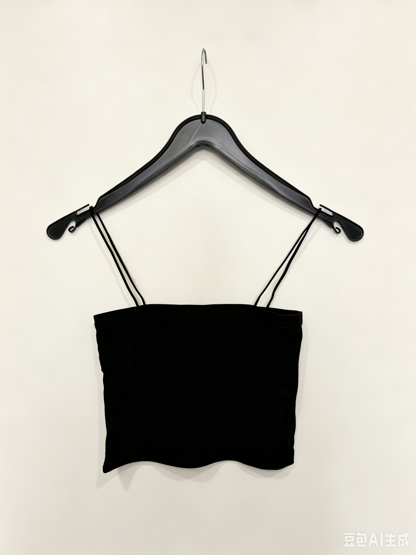 Bustier-Crop-Top mit dünnem Träger: Schwarz / Eine Größe