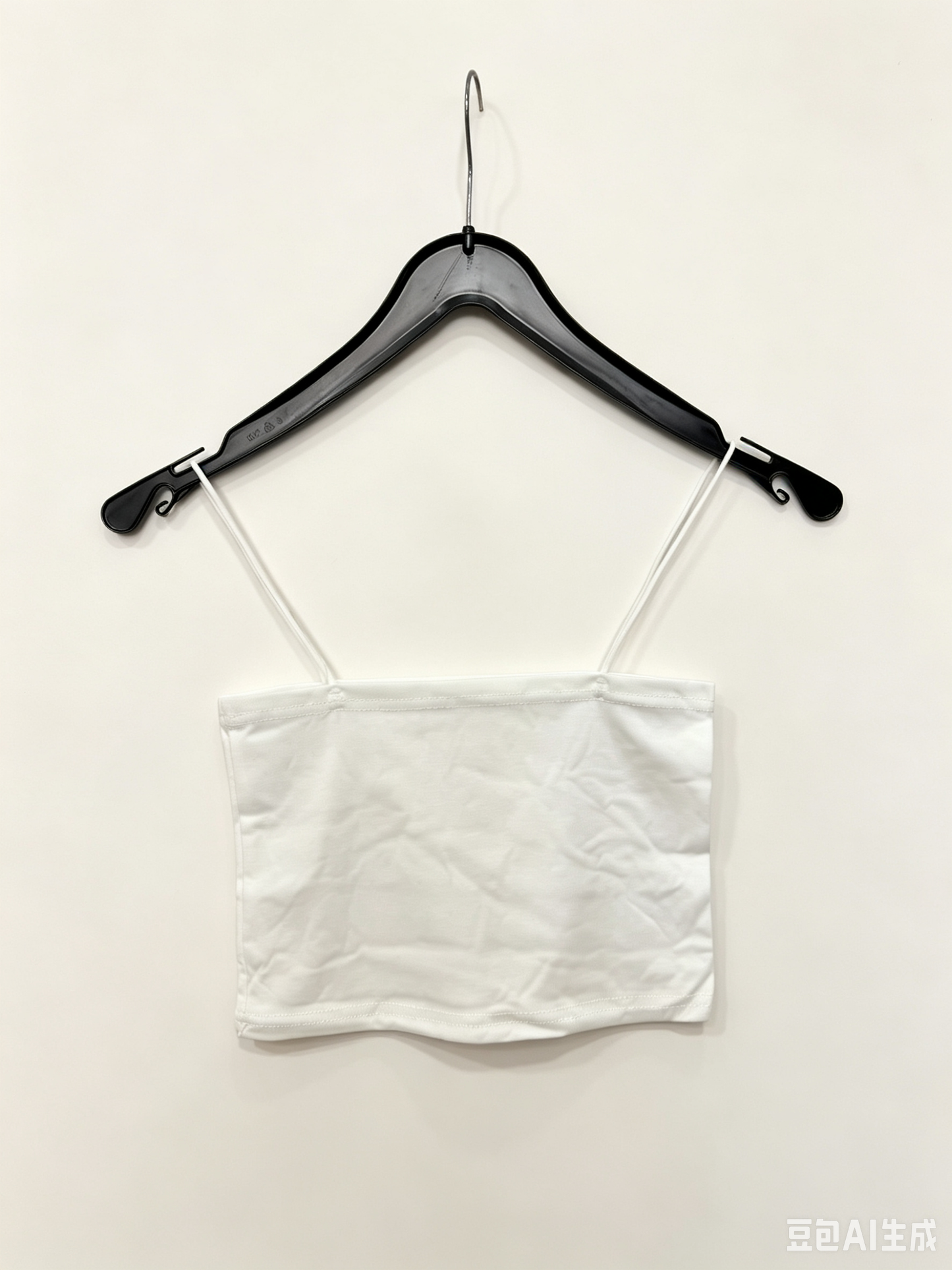 Bustier-Crop-Top mit dünnem Träger: Weiß / Eine Größe