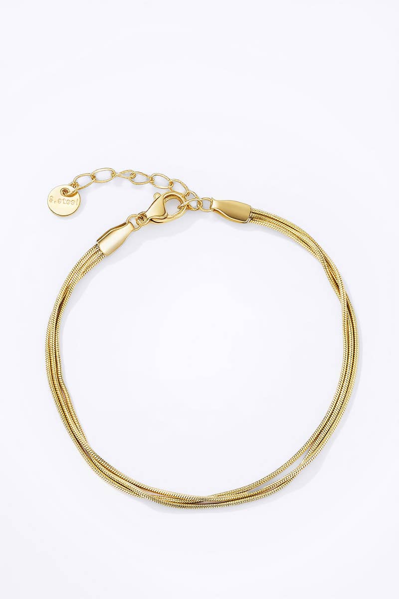 Edelstahlarmband Gold / Rostfreier Stahl