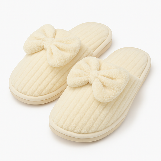 Kuschel-Home Slippers mit Schleife