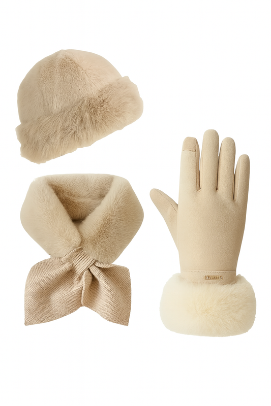 Winter-Set mit Mütze, Schal & Handschuhen