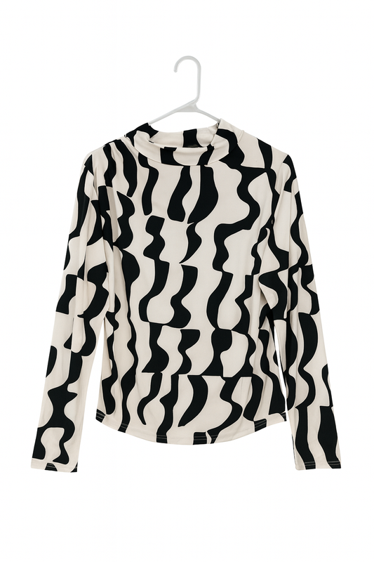 Langarmshirt „Abstract Waves“