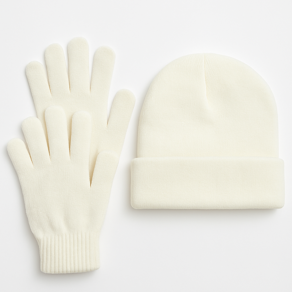 Strick Winter-Set – Mütze & Handschuhe (Unisex)